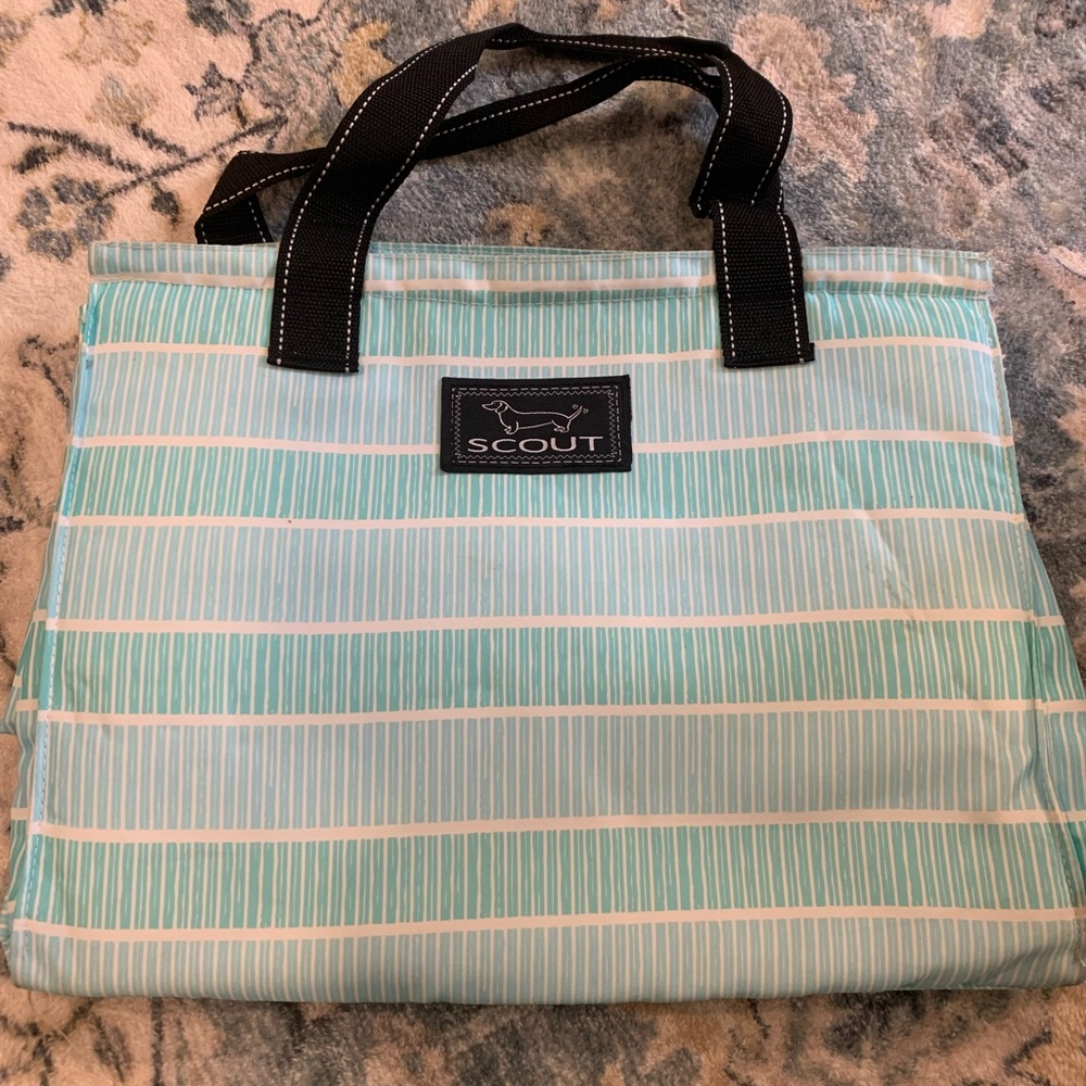 SCOUT Striped Blue Tote Bag